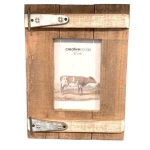 Rustic Barn Wood Photo Frame – 4x6 Handmade Farmhouse Reclaimed Barn Door Style